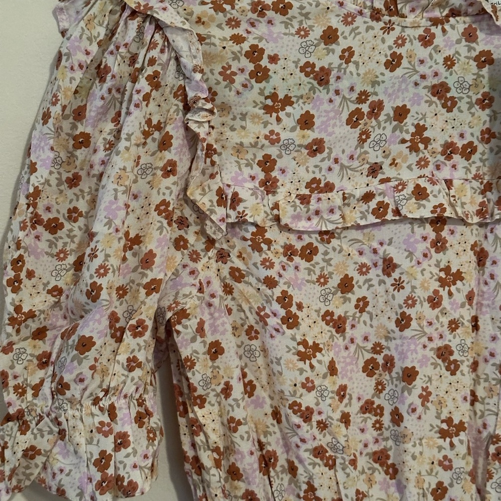 Miss Selfridge Floral Midi Dress - White and Pink - Picture 2 of 9